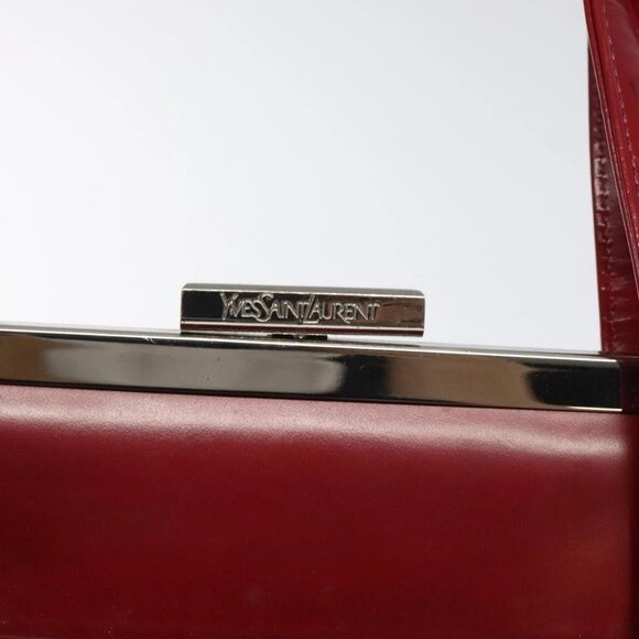 SAINT LAURENT Hand Bag Leather Red Auth - Picture 10 of 16